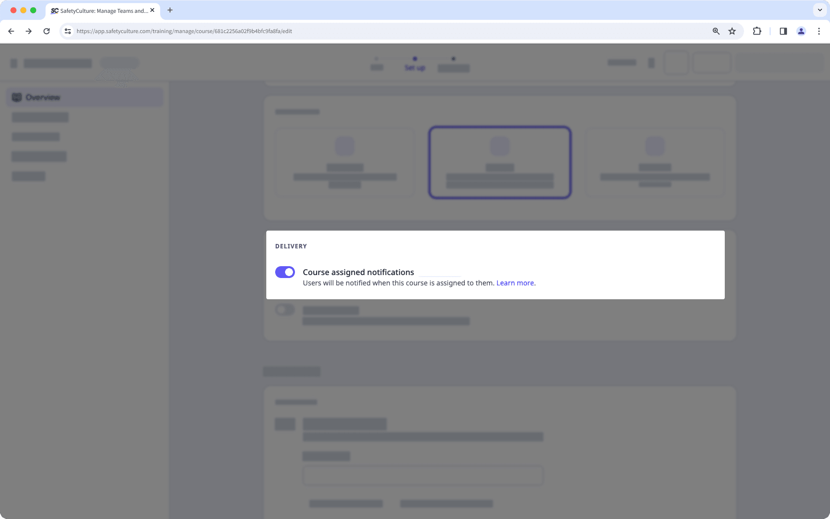 Aprenda cómo activar o desactivar las notificaciones sobre las tareas del curso a través de la aplicación web.