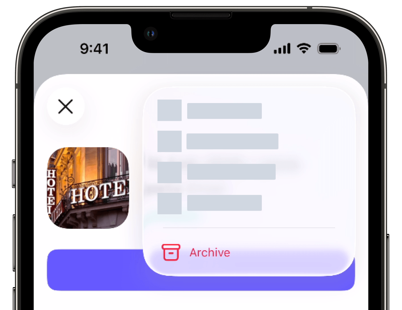 Mithilfe der Mobile-App eine Inspektion archivieren.