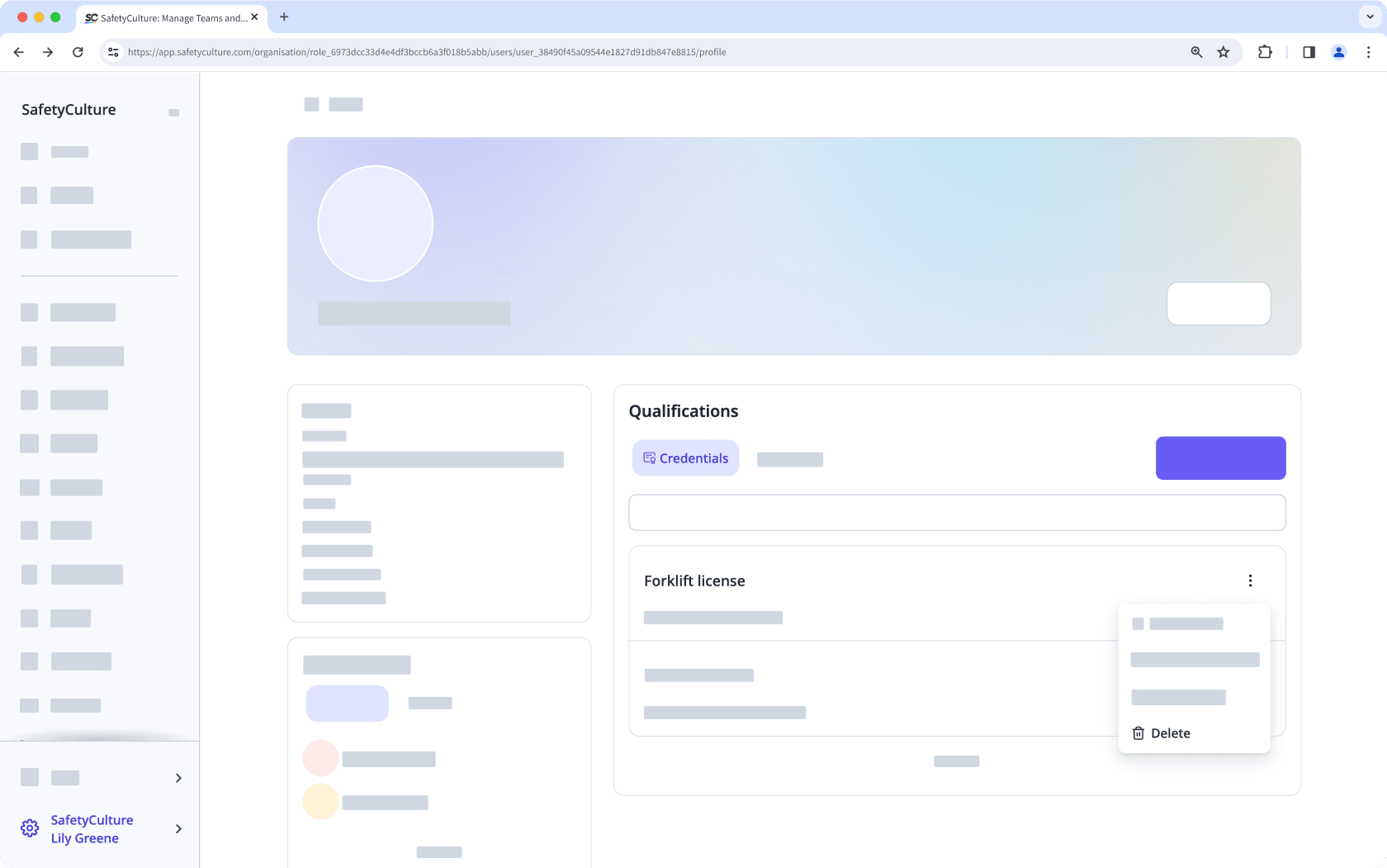 Supprimer une référence via l'application Web.