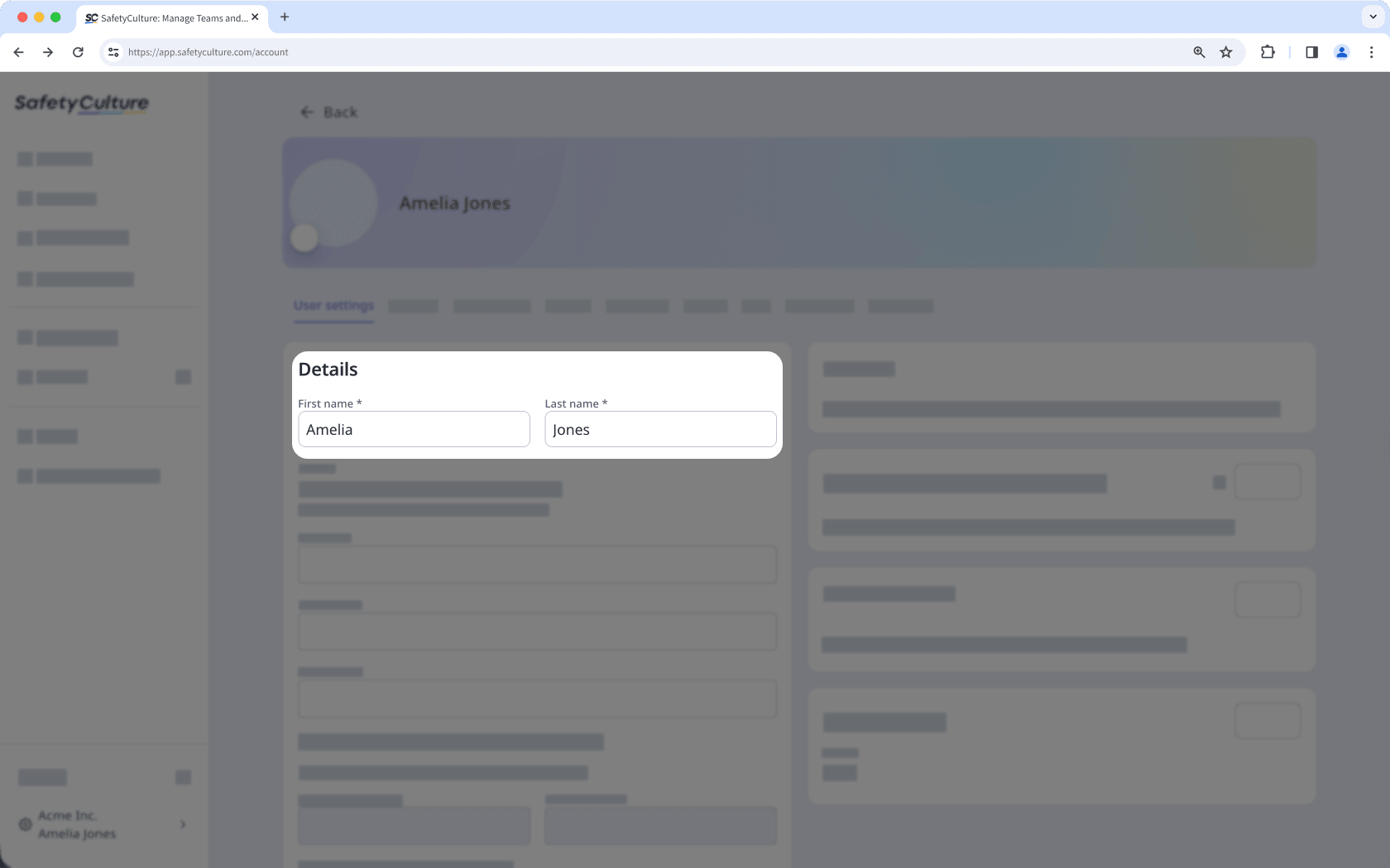 Edit the username for your SafetyCulture account via the web app.